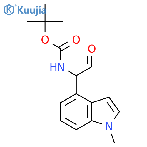 tert-butyl N-1-(1-methyl-1H-indol-4-yl)-2-oxoethylcarbamate structure