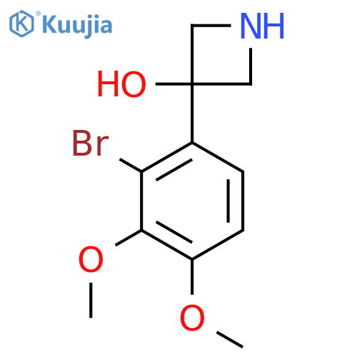 3-(2-bromo-3,4-dimethoxyphenyl)azetidin-3-ol structure