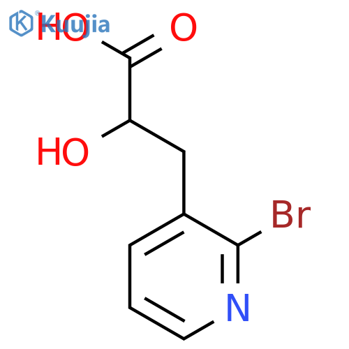 3-(2-bromopyridin-3-yl)-2-hydroxypropanoic acid structure