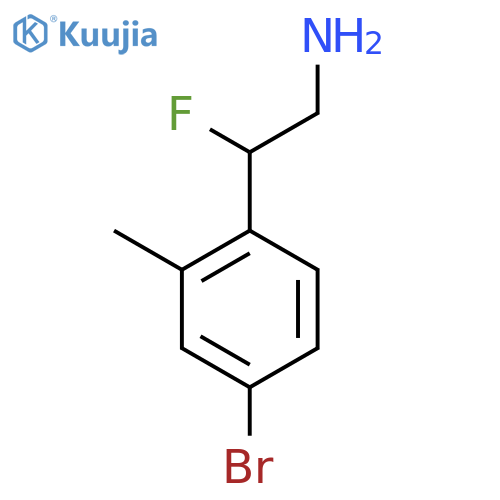 2-(4-bromo-2-methylphenyl)-2-fluoroethan-1-amine structure