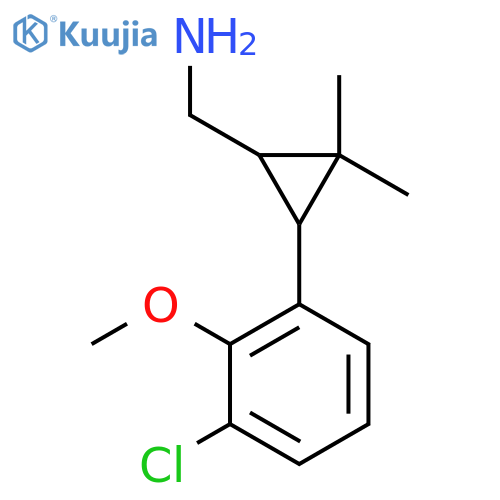 3-(3-chloro-2-methoxyphenyl)-2,2-dimethylcyclopropylmethanamine structure