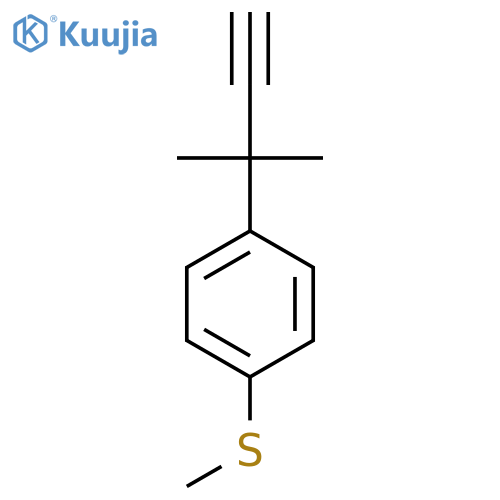 1-(2-methylbut-3-yn-2-yl)-4-(methylsulfanyl)benzene structure