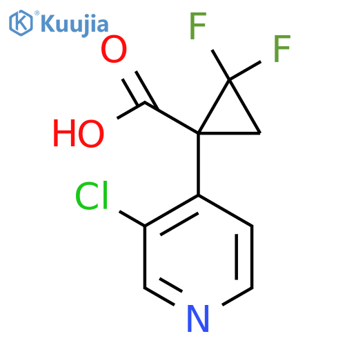1-(3-chloropyridin-4-yl)-2,2-difluorocyclopropane-1-carboxylic acid structure
