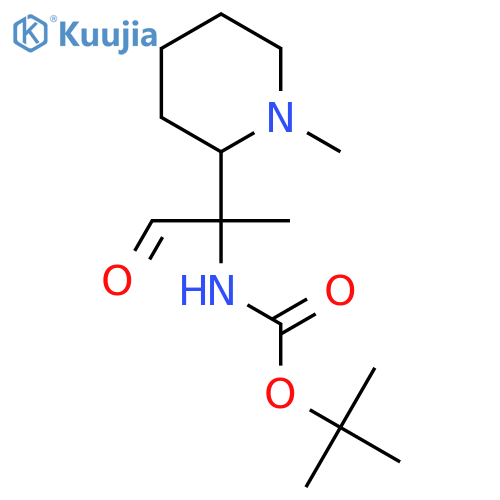 tert-butyl N-2-(1-methylpiperidin-2-yl)-1-oxopropan-2-ylcarbamate structure