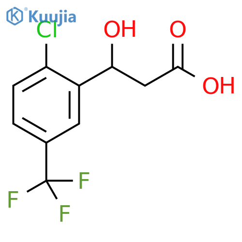 3-2-chloro-5-(trifluoromethyl)phenyl-3-hydroxypropanoic acid structure