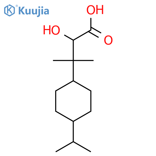 2-hydroxy-3-methyl-3-4-(propan-2-yl)cyclohexylbutanoic acid structure