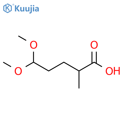 5,5-dimethoxy-2-methylpentanoic acid structure