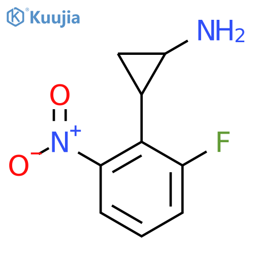 2-(2-fluoro-6-nitrophenyl)cyclopropan-1-amine structure