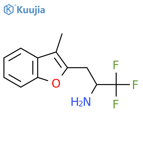 1,1,1-trifluoro-3-(3-methyl-1-benzofuran-2-yl)propan-2-amine structure