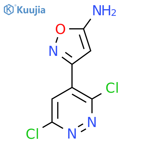 3-(3,6-dichloropyridazin-4-yl)-1,2-oxazol-5-amine structure