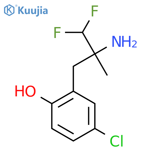 2-(2-amino-3,3-difluoro-2-methylpropyl)-4-chlorophenol structure