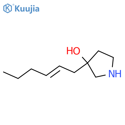 3-(hex-2-en-1-yl)pyrrolidin-3-ol structure