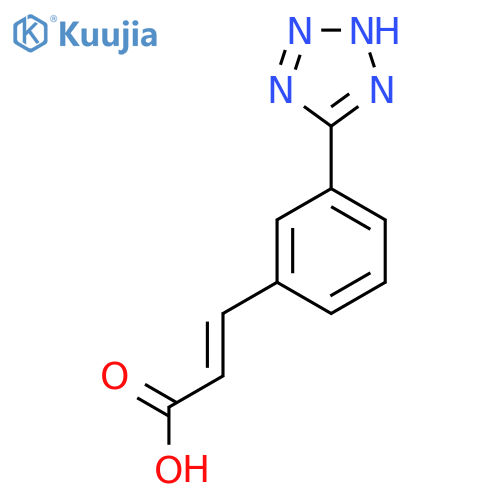 3-3-(1H-1,2,3,4-tetrazol-5-yl)phenylprop-2-enoic acid structure