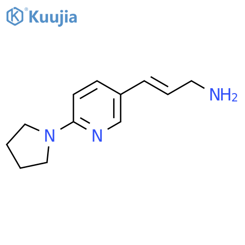 3-6-(pyrrolidin-1-yl)pyridin-3-ylprop-2-en-1-amine structure