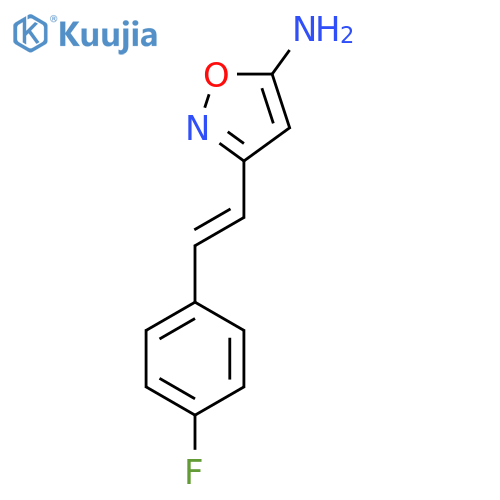 3-2-(4-fluorophenyl)ethenyl-1,2-oxazol-5-amine structure