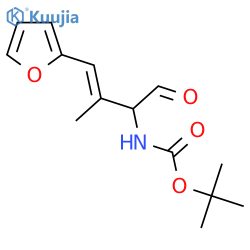 tert-butyl N-4-(furan-2-yl)-3-methyl-1-oxobut-3-en-2-ylcarbamate structure