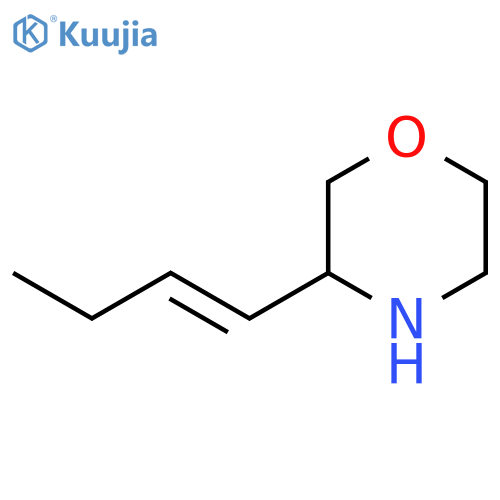 3-(but-1-en-1-yl)morpholine structure