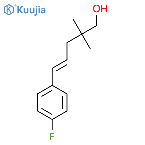 5-(4-fluorophenyl)-2,2-dimethylpent-4-en-1-ol structure
