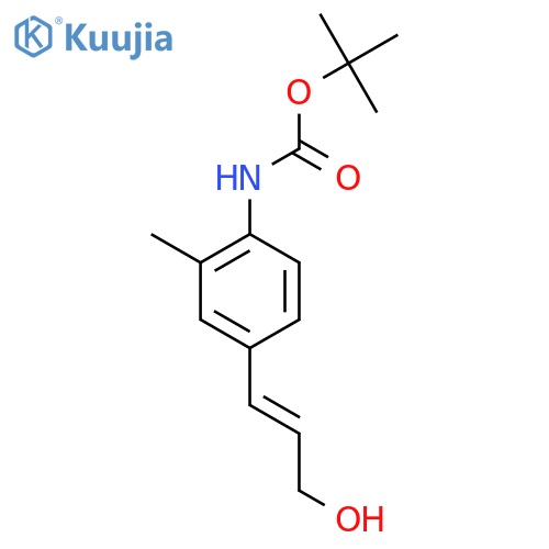 tert-butyl N-4-(3-hydroxyprop-1-en-1-yl)-2-methylphenylcarbamate structure