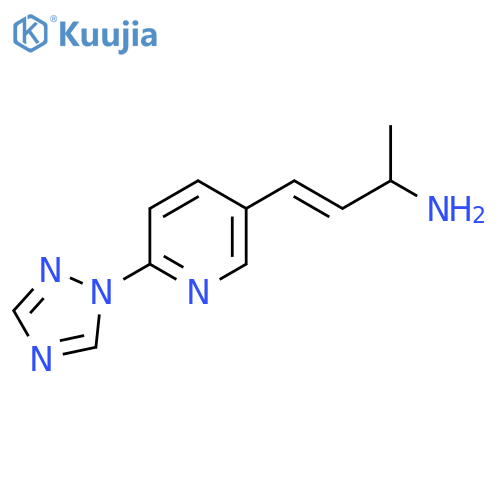 4-6-(1H-1,2,4-triazol-1-yl)pyridin-3-ylbut-3-en-2-amine structure