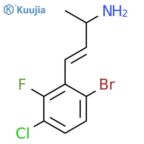 4-(6-bromo-3-chloro-2-fluorophenyl)but-3-en-2-amine structure