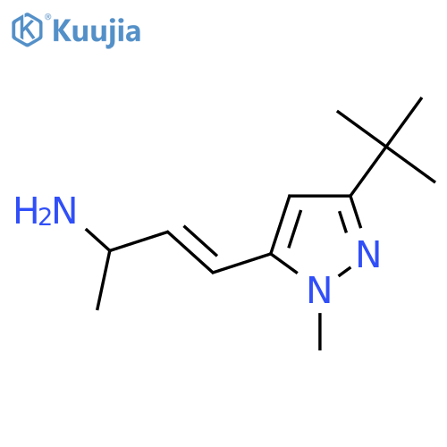 4-(3-tert-butyl-1-methyl-1H-pyrazol-5-yl)but-3-en-2-amine structure