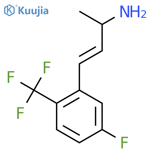 4-5-fluoro-2-(trifluoromethyl)phenylbut-3-en-2-amine structure