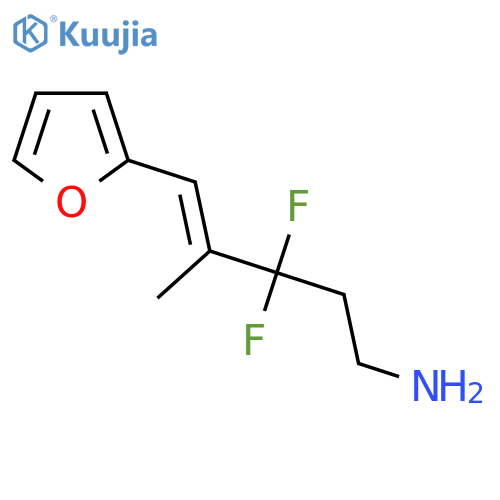 3,3-difluoro-5-(furan-2-yl)-4-methylpent-4-en-1-amine structure