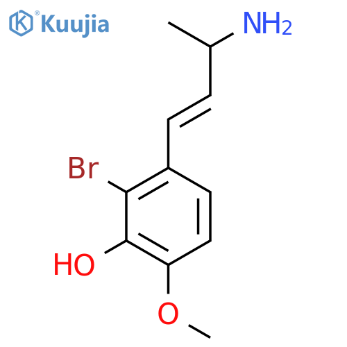 3-(3-Aminobut-1-en-1-yl)-2-bromo-6-methoxyphenol structure