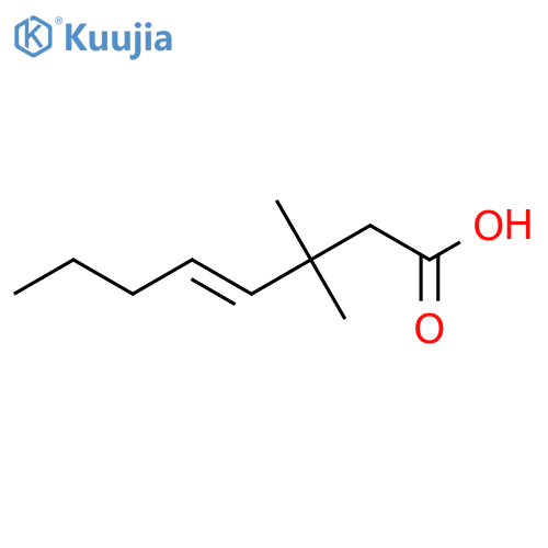 3,3-dimethyloct-4-enoic acid structure