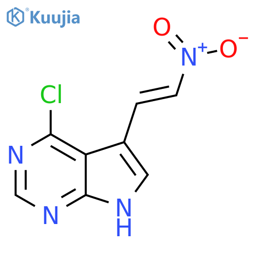 4-chloro-5-(2-nitroethenyl)-7H-pyrrolo2,3-dpyrimidine structure