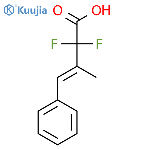 2,2-difluoro-3-methyl-4-phenylbut-3-enoic acid structure