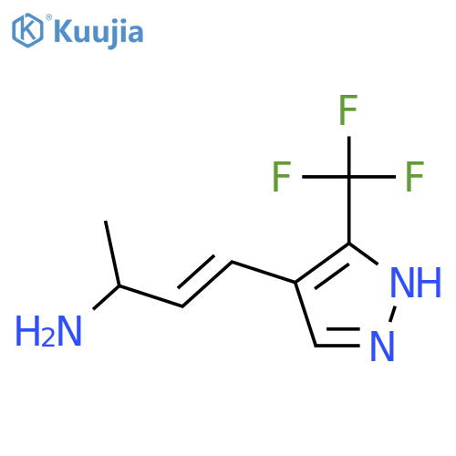 4-3-(trifluoromethyl)-1H-pyrazol-4-ylbut-3-en-2-amine structure