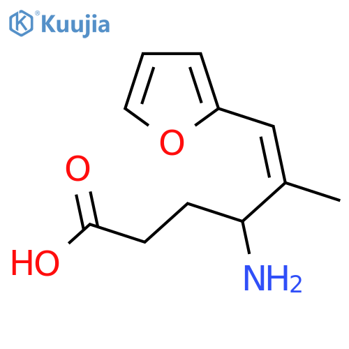 4-amino-6-(furan-2-yl)-5-methylhex-5-enoic acid structure