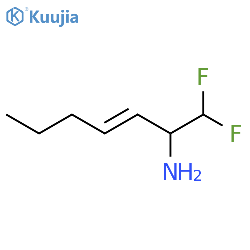 1,1-difluorohept-3-en-2-amine structure