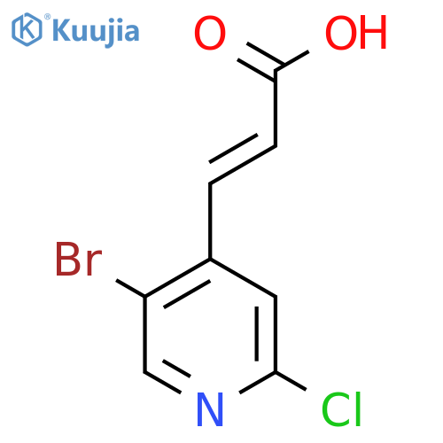 3-(5-bromo-2-chloropyridin-4-yl)prop-2-enoic acid structure