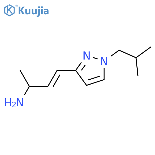 4-1-(2-methylpropyl)-1H-pyrazol-3-ylbut-3-en-2-amine structure