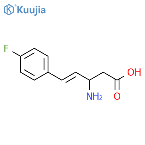 3-amino-5-(4-fluorophenyl)pent-4-enoic acid structure