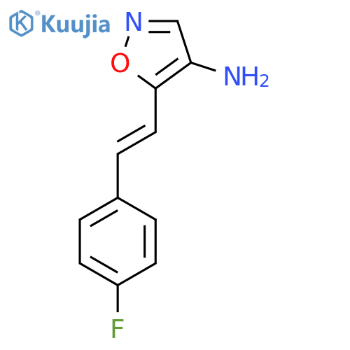 5-2-(4-fluorophenyl)ethenyl-1,2-oxazol-4-amine structure