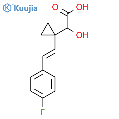 2-{1-2-(4-fluorophenyl)ethenylcyclopropyl}-2-hydroxyacetic acid structure
