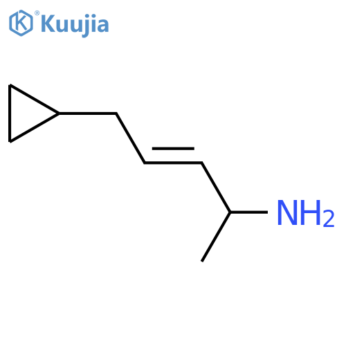 5-cyclopropylpent-3-en-2-amine structure