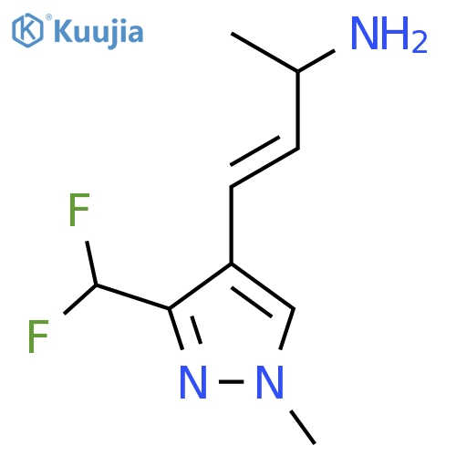 4-3-(difluoromethyl)-1-methyl-1H-pyrazol-4-ylbut-3-en-2-amine structure