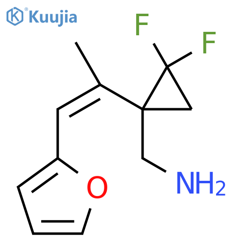{2,2-difluoro-1-1-(furan-2-yl)prop-1-en-2-ylcyclopropyl}methanamine structure