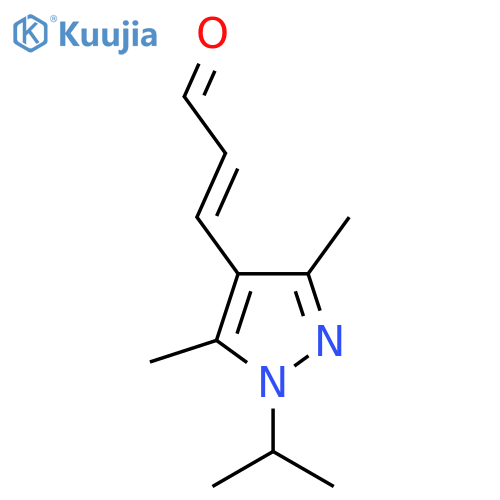 3-3,5-dimethyl-1-(propan-2-yl)-1H-pyrazol-4-ylprop-2-enal structure