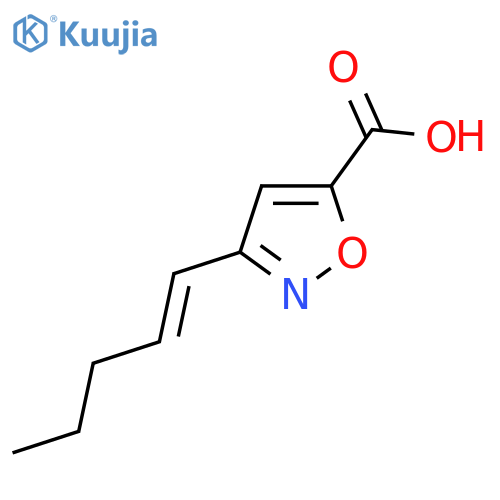 3-(pent-1-en-1-yl)-1,2-oxazole-5-carboxylic acid structure