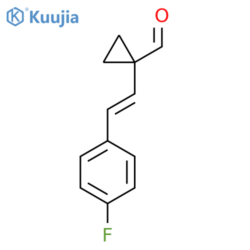 1-2-(4-fluorophenyl)ethenylcyclopropane-1-carbaldehyde structure