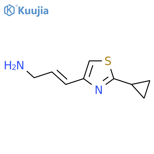 3-(2-cyclopropyl-1,3-thiazol-4-yl)prop-2-en-1-amine structure