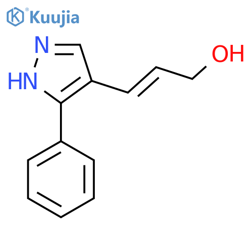 3-(3-phenyl-1H-pyrazol-4-yl)prop-2-en-1-ol structure