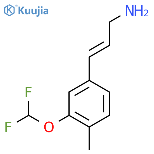 3-3-(difluoromethoxy)-4-methylphenylprop-2-en-1-amine structure