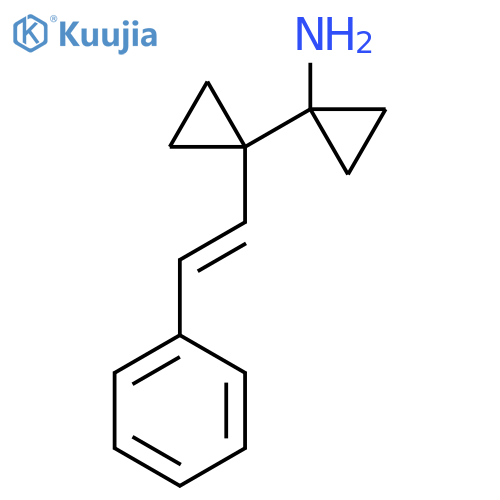 1-1-(2-phenylethenyl)cyclopropylcyclopropan-1-amine structure